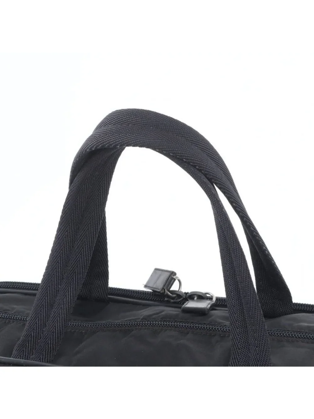 Prada Tessuto Nylon Leather 2-Way Business Bag Crossbody Shoulder